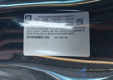 2011 Chevrolet Camaro 1Lt z USA, uszkodzony, nr VIN 2G1FB1ED6B9211520